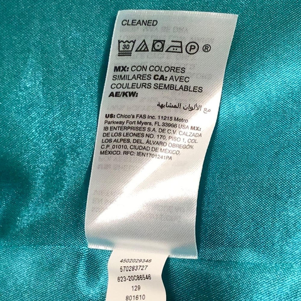 Chico's Blue Trench Coat with Classic Lapel Design - Picture 5 of 6